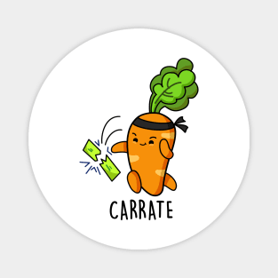Carrate Cute Funny Karate Carrot Pun Magnet